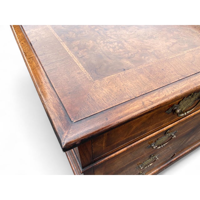 Wood Titchmarsh & Goodwin English Georgian Inlaid Burr Walnut Sideboard Credenza For Sale - Image 7 of 12