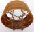 Mid-Century Modern Boho Rattan Circular Porthole 6 Bottle Wine Caddy/ Rack For Sale - Image 3 of 7