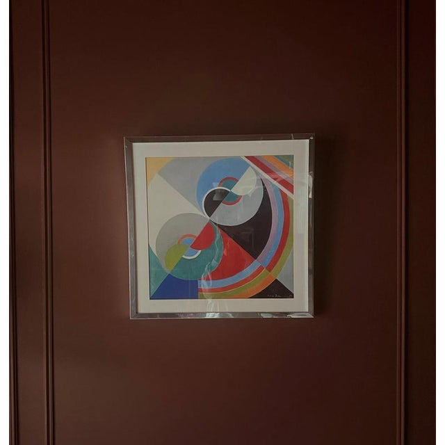 After Sonia Delaunay, Rythme Couleur No. 1076, Paper and Silver For Sale - Image 9 of 9