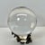 Steuben Glass Rare Steuben Crystal Gazing Ball on Sterling Silver Wave Stand #1036 Signed 5.5” For Sale - Image 4 of 15