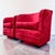 Red Red Suede Swivel Club Chairs - a Pair For Sale - Image 8 of 9