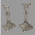 Glass Pair of Vintage Pressed Glass Floral & Lion Decorated Glass Candlesticks For Sale - Image 7 of 8