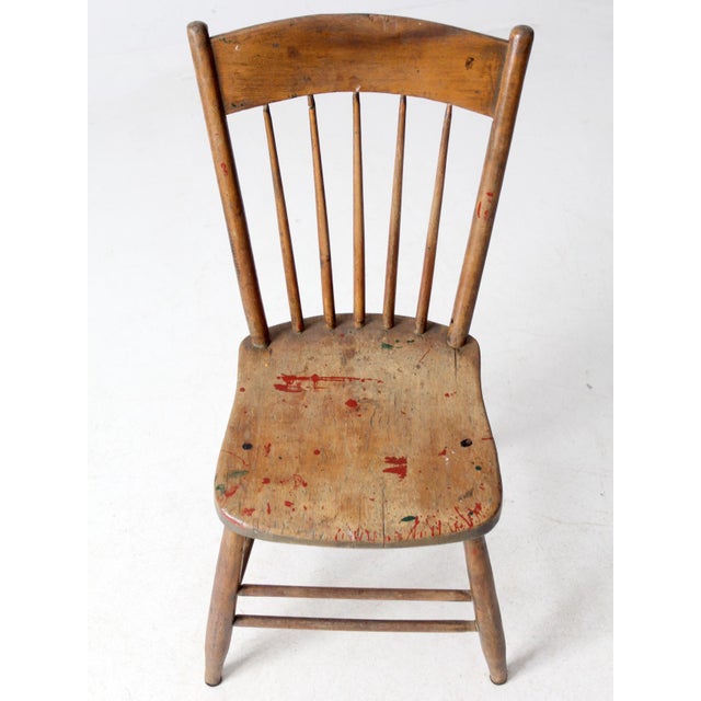Antique Primitive Farmhouse Chair For Sale - Image 4 of 11