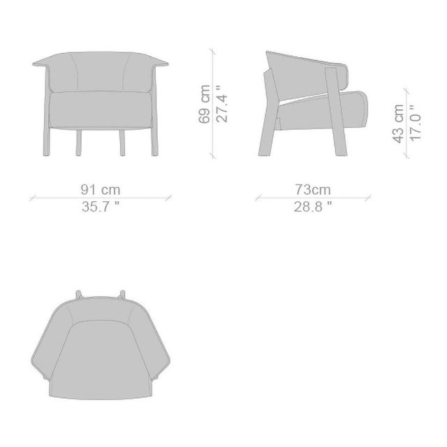 Black Back-Wing Armchairs by Patricia Urquiola from Cassina, Set of 2 For Sale - Image 8 of 12