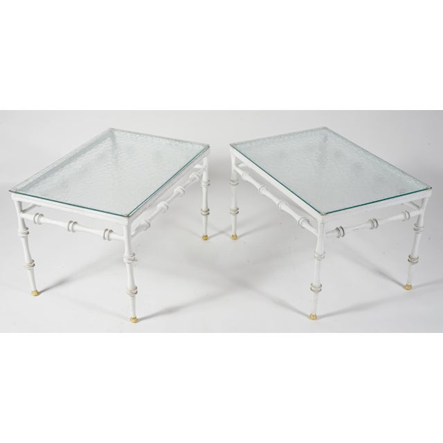 Mid-Century Modern Vintage Faux Bamboo Side Tables in the Style of Phyllis Morris For Sale - Image 3 of 7