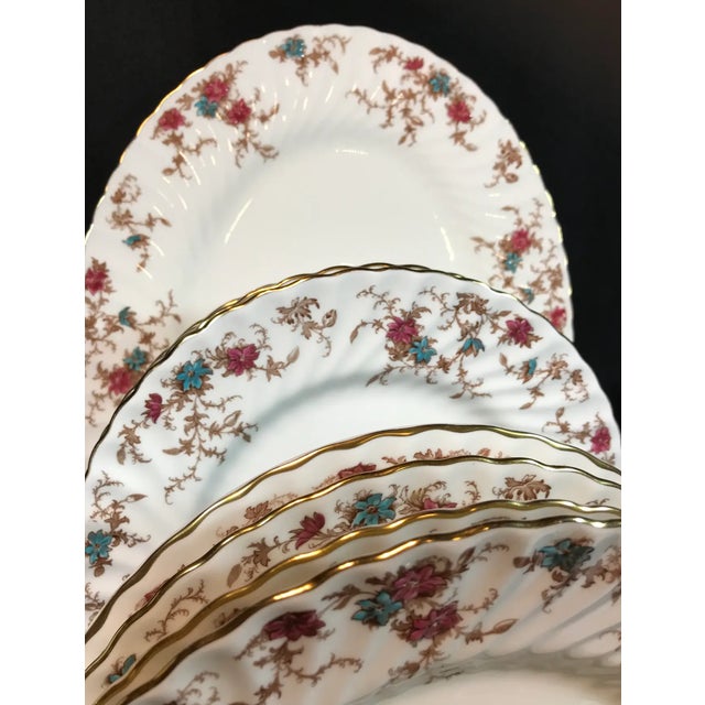 White Mid 20th Century Minton "Ancestral" English Bone China Dinnerware Service for 8 - 46 pcs For Sale - Image 8 of 9