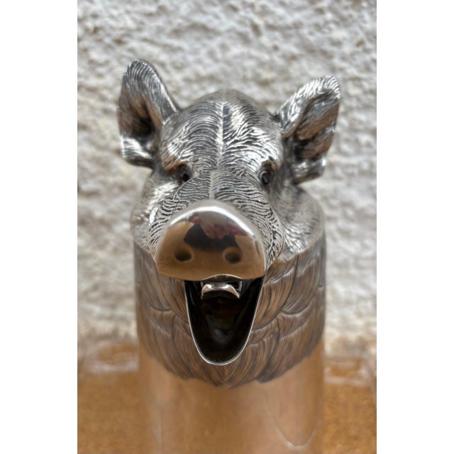 Large Mid 20th Century Boar's Head Jug By F. Valenti, Circa 1960 For Sale - Image 13 of 15