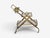Italian Modern, Bar Cart, Teak, Brass, Glass, Italy, 1950s For Sale - Image 9 of 10