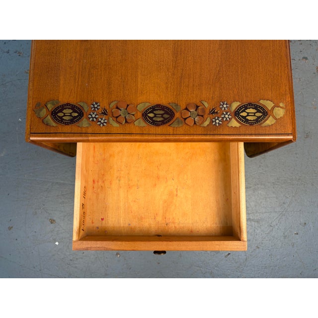 Vintage Ethan Allen Stenciled Drop Leaf Tea Cart For Sale - Image 10 of 18