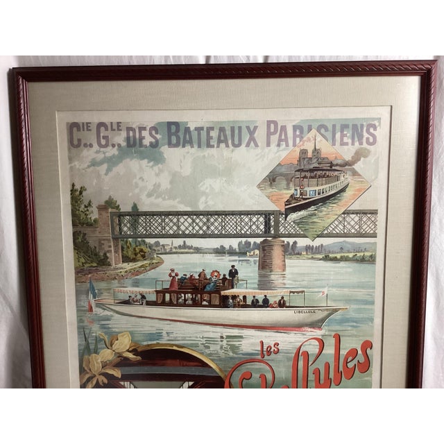 Vintage Framed Poster "Les Libellules Électriques" 1896 For Sale In New York - Image 6 of 9