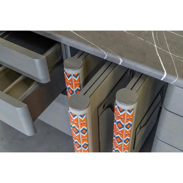 Contemporary Pok Collection Butler Credenza in Cimeron Orange by Soshiro, 2019 For Sale - Image 3 of 6