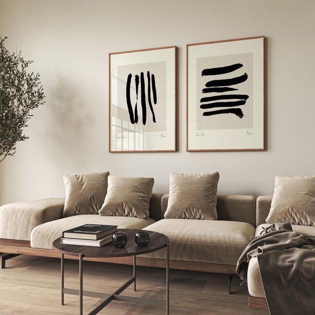 Contemporary Contemporary Minimalist Abstract Giclee Prints - Set of Two For Sale - Image 3 of 4