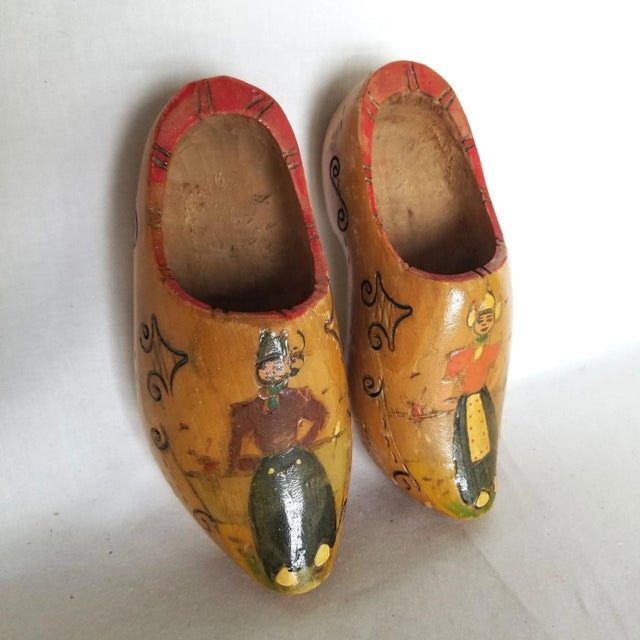 Pair of 1950s Wooden Shoes For Sale - Image 10 of 10
