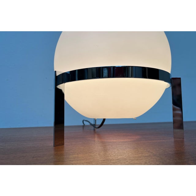 Mid-Century Space Age Model Luna Tripod Globe Table Lamp by Alfred Hablützel and Bernhard Luginbühl for Swisslamps International, 1960s For Sale - Image 16 of 18