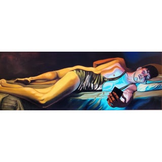 Gustavo Uriel Oil on Canvas Titled 'Dissimulate' From 2015 Signed Verso, Large Work For Sale