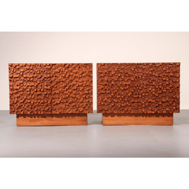 Brutalist Wooden Sideboards, 1960s, Set of 2 For Sale - Image 10 of 14