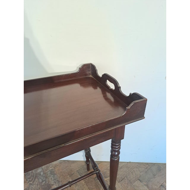 Hutton-Clarke Antiques is pleased to offer this wonderful mahogany tray on stand, dating to circa 1900 and made in the...