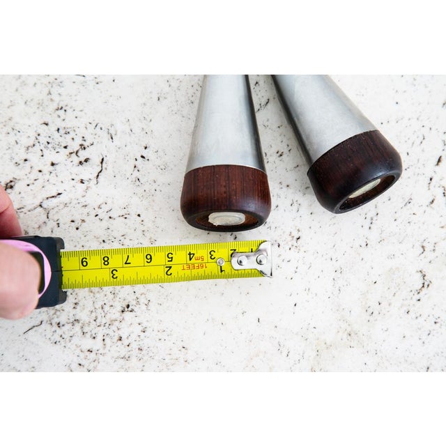 Mid 20th Century Danish Modern Salt Pepper Shaker Set Rosewood A&b Mobler Pair Two For Sale - Image 10 of 10