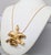 Napier Vintage 1964 Signed Napier Goldtone & Faux-Pearl Orchid Pendant Necklace For Sale - Image 4 of 11