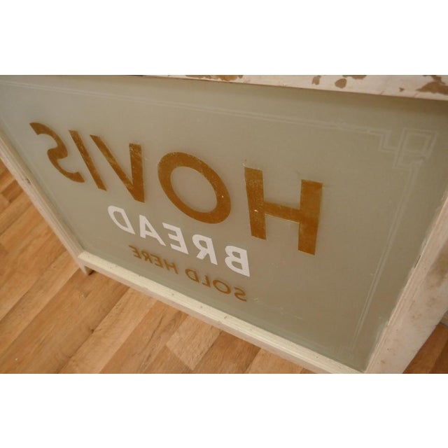 Hovis Etched Glass Bakery Advertising Window Sign, 1900s For Sale - Image 6 of 8