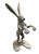 This striking vintage cast iron statue of a leaping or boxing hare. Standing an impressive 38.5 inches tall, this...