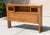 1970s Mid-Century Modern Full Size Bar Headboard – 1970s Vintage Wood Frame With Storage & Brass Grille Panels For Sale - Image 5 of 17
