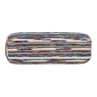 Scalamandre 21" x 7" Horizons Bolster Pillow in Opal For Sale
