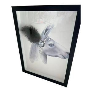 Ivy Bronx Classy Llama Embellished Giclee Wall Framed Art