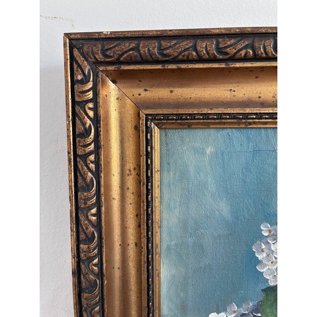 Vintage Original Flower Still Life Oil Painting: Framed Floral Art For Sale - Image 11 of 15