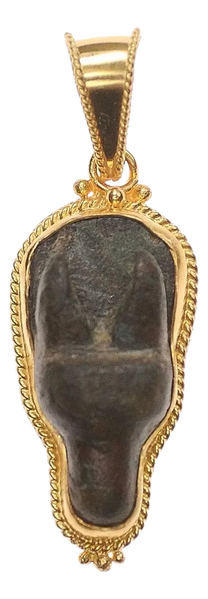 Bronze Deer Head from Rome with 21K Gold