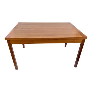 Danish Modern Ansager Mobler Teak Expandable Dining Table For Sale
