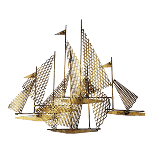 Original 1960's William Bowie Ship Sculpture -Signed