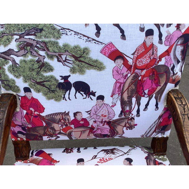 Stunning Pair Manuel Canovas Upholstered French Chairs For Sale - Image 13 of 15