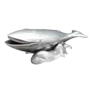 Arthur Court 1979 Aluminum Whale Ice Bucket Wine Cooler Tureen Server Sculpture