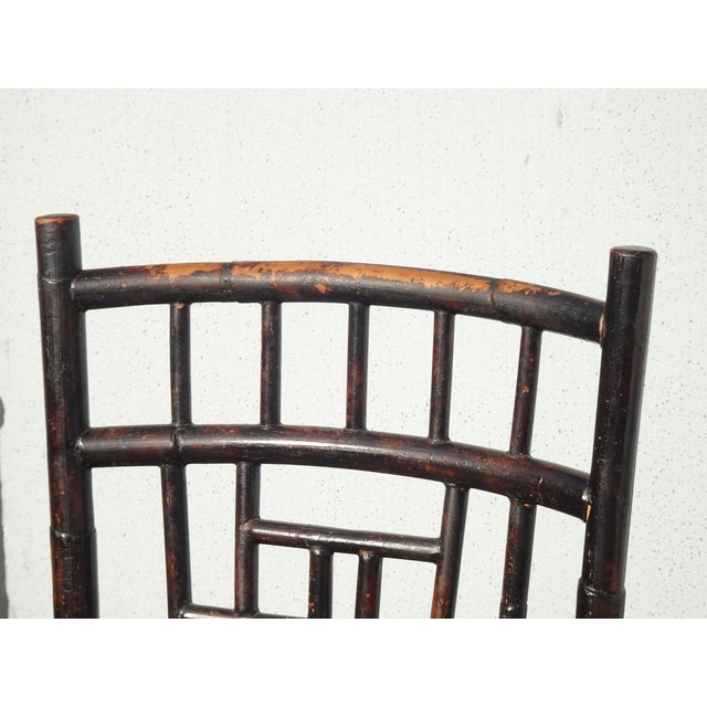 Vintage Chinoiserie Style Bamboo Cane Side Chair For Sale In Los Angeles - Image 6 of 18