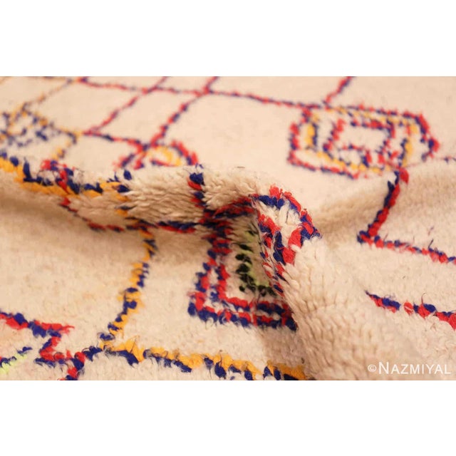 Textile Nazmiyal Collection Vintage Shaggy Moroccan Azilal Rug For Sale - Image 7 of 8