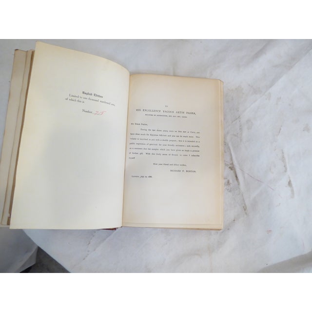 This collection of limited edition leatherbound books of the Arabian Nights has a richly decorated leather cover and good...