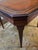 Vintage Leather Top Embossed Game Card Table For Sale - Image 11 of 13