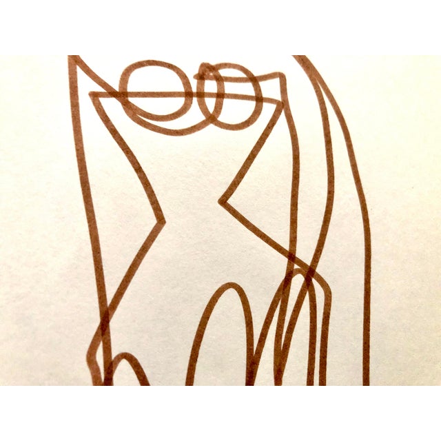 2020s Pair of Abstract Figurative Ink Drawings by CL Auker For Sale - Image 5 of 6
