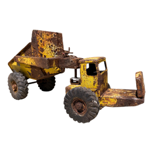Vintage Pressed-Steel Articulated Rock Hauler Earthmover Toy Nylint