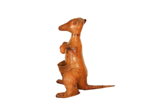Leather Kangaroo Magazine Stand attributed to Dimitri Omersa, England, 1960s