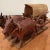 Wood Late 19th Century Japanese Carved Wooden Ox Oxen Drawn Tumbril Cart Sculpture For Sale - Image 7 of 12