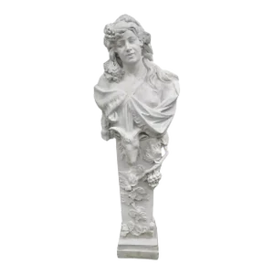 Vintage Italian Neoclassical Style Fiberglass Female Herm Autumn Statue