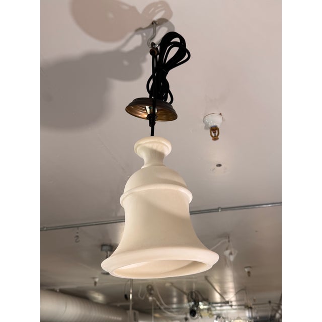 Traditional Pottery Barn Noah Bell Pendant Light For Sale - Image 3 of 12