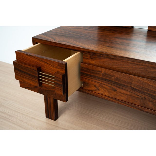 Mid-Century Swedish Mirror with Vanity Console from Ateljé Glas & Trä, 1950 For Sale - Image 11 of 12