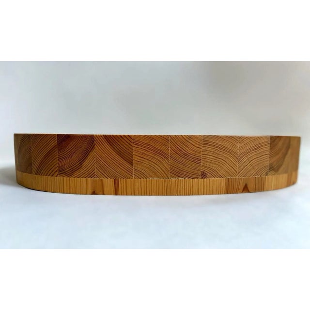 Wood Swedish Handmade Bowl in Pine, 1970s For Sale - Image 7 of 10