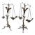19th C. Grand Tour Candlesticks Bronze Heron Oil Lamps Made in Italy For Sale