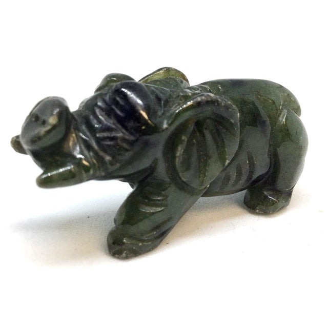 Calling all Elephant lovers. These tiny carved elephants are vintage from Asia. Collectible and lucky!!! The jade is deep...