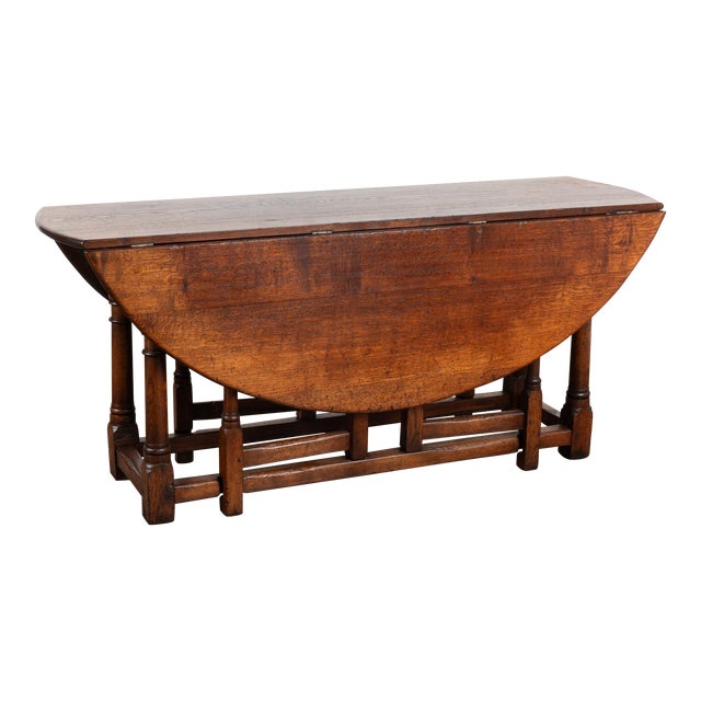English Gate Leg Drop Leaf Table, Circa 1920 | Chairish