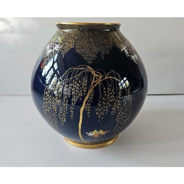 Lustre Vase with Sketching Bird from Carlton Ware, 1930s For Sale - Image 6 of 7